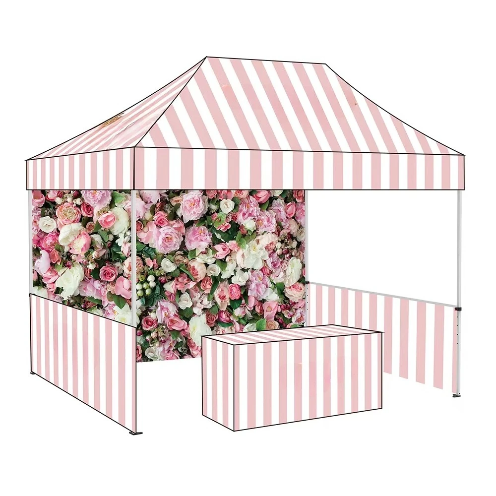 

1015 Steel Mical Folding Pop-up Canopy Tent Custom Printing Advertising Gazebo Roof Tent Trade Show Tent for Sale