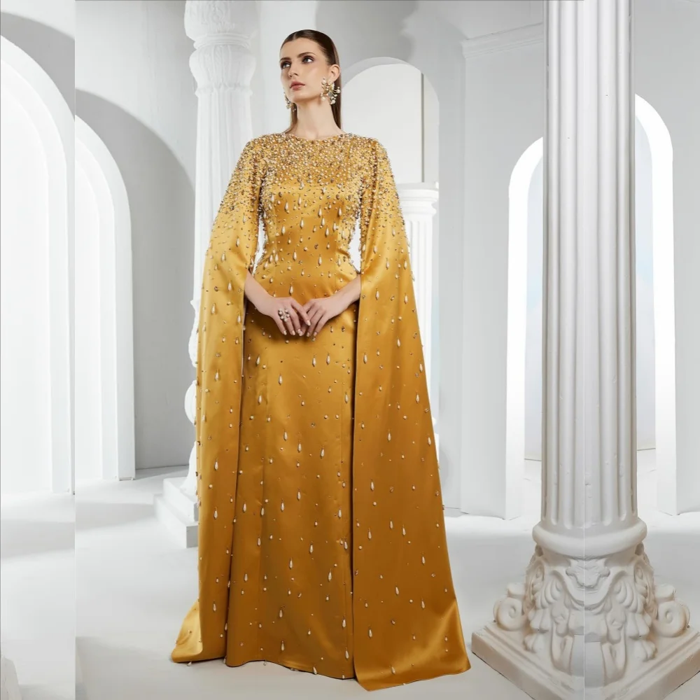 

Customized High Quality Luxury Evening Dress With Beading Bespoke Occasion Glitter A-line Long Dresses Elegant Party