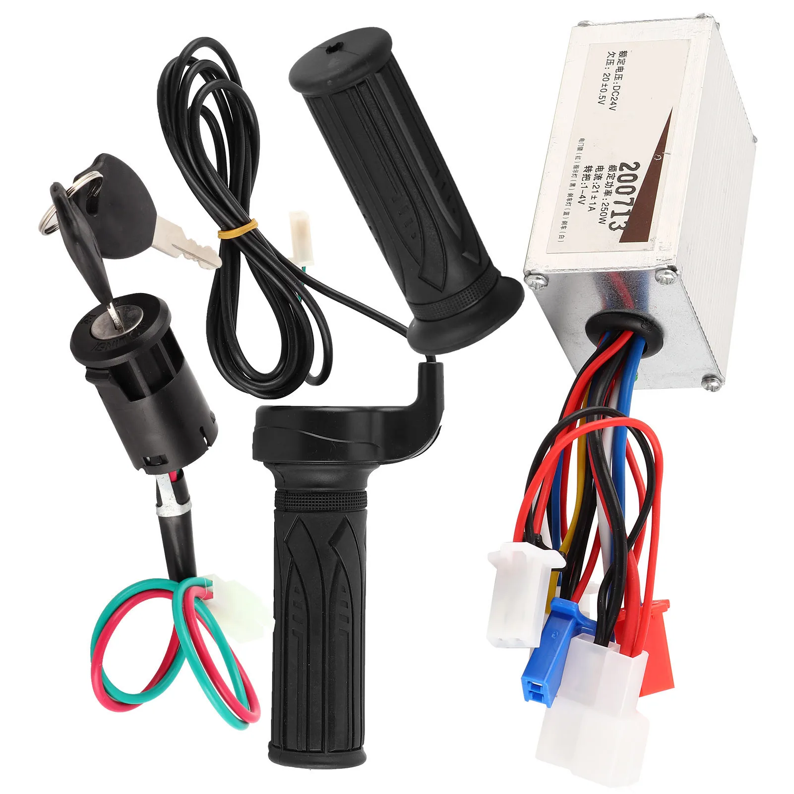 Electric Scooter Speed Controller Set 24V 250W Controller with Throttle Twist Grip Lock