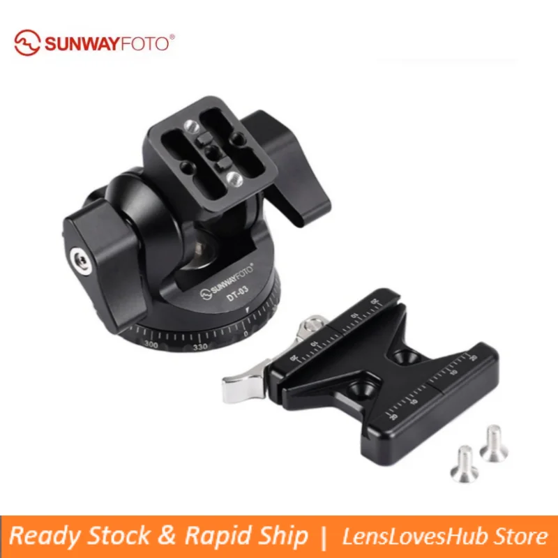 

SunwayFoto DT-03 Two-Way Tilt Head with Clamp and Quick Release Plate