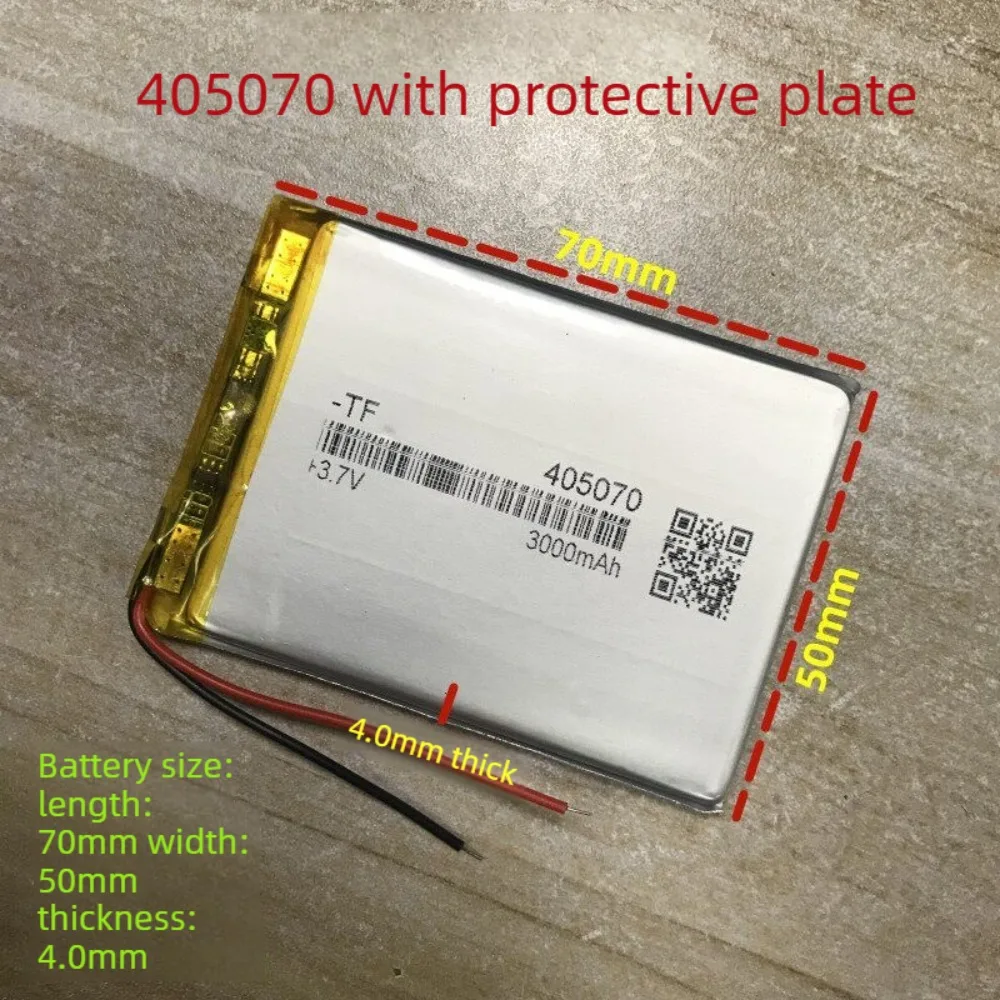 405070 3.7V 3000mAh 11.1Wh Polymer Li Lithium Lipo Battery For GPS LED Light PAD MID Portable Tablet PC