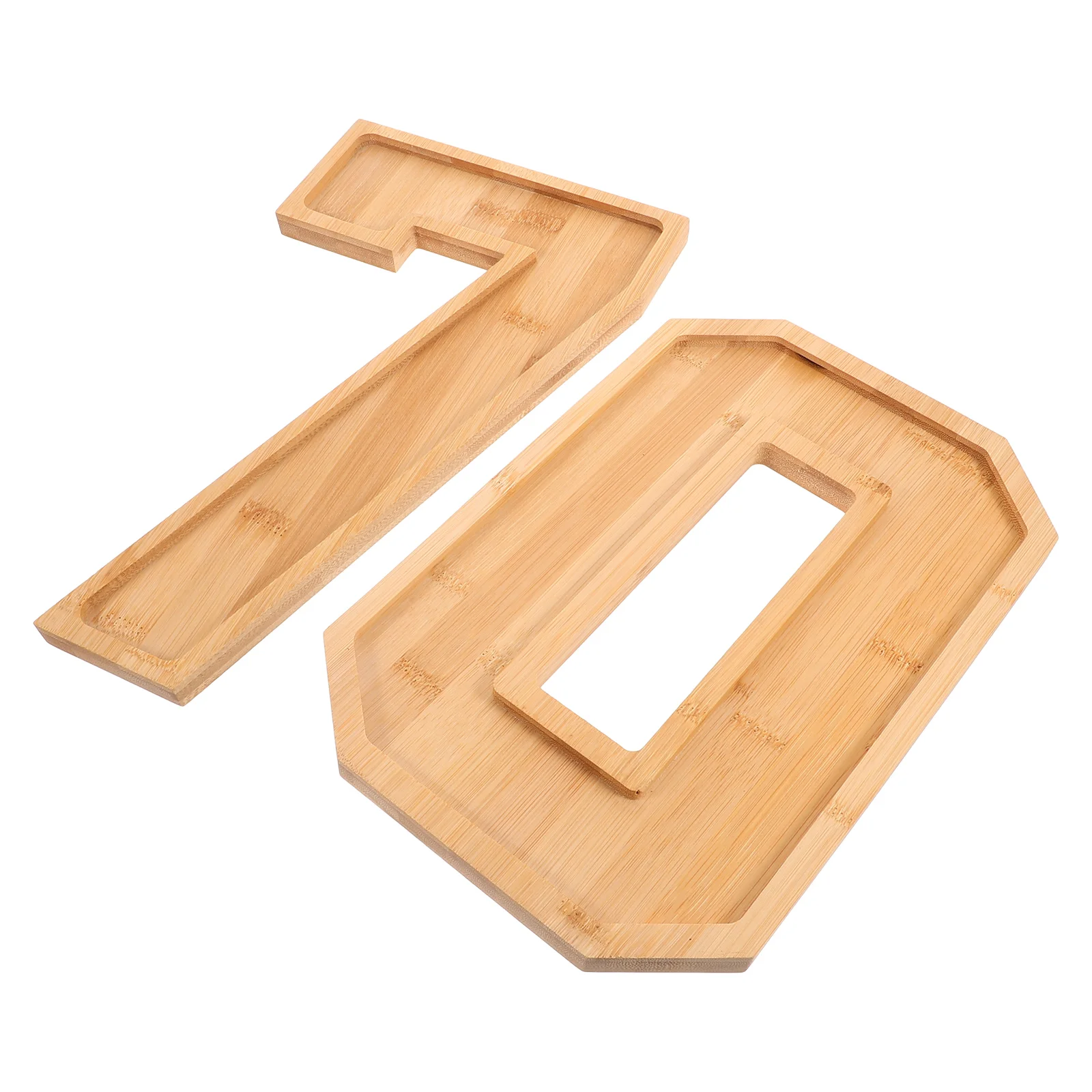 Wooden Number Tray Dessert Trays Charcuterie Serving Platter Portable Food Cake Delicatessen