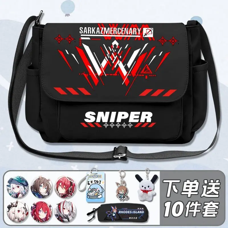 

Arknights Game Merchandise 2D Amiya Crossbody Tutoring Canvas Unisex Shoulder Bag Anime
