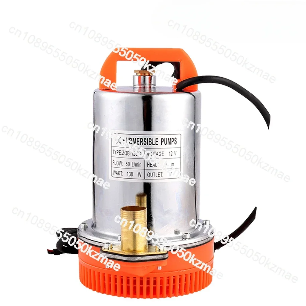 Cross-border 12V24V48V DC Submersible Pump Marine Motorcycle Battery Agricultural Small Solar Pressurized Pump