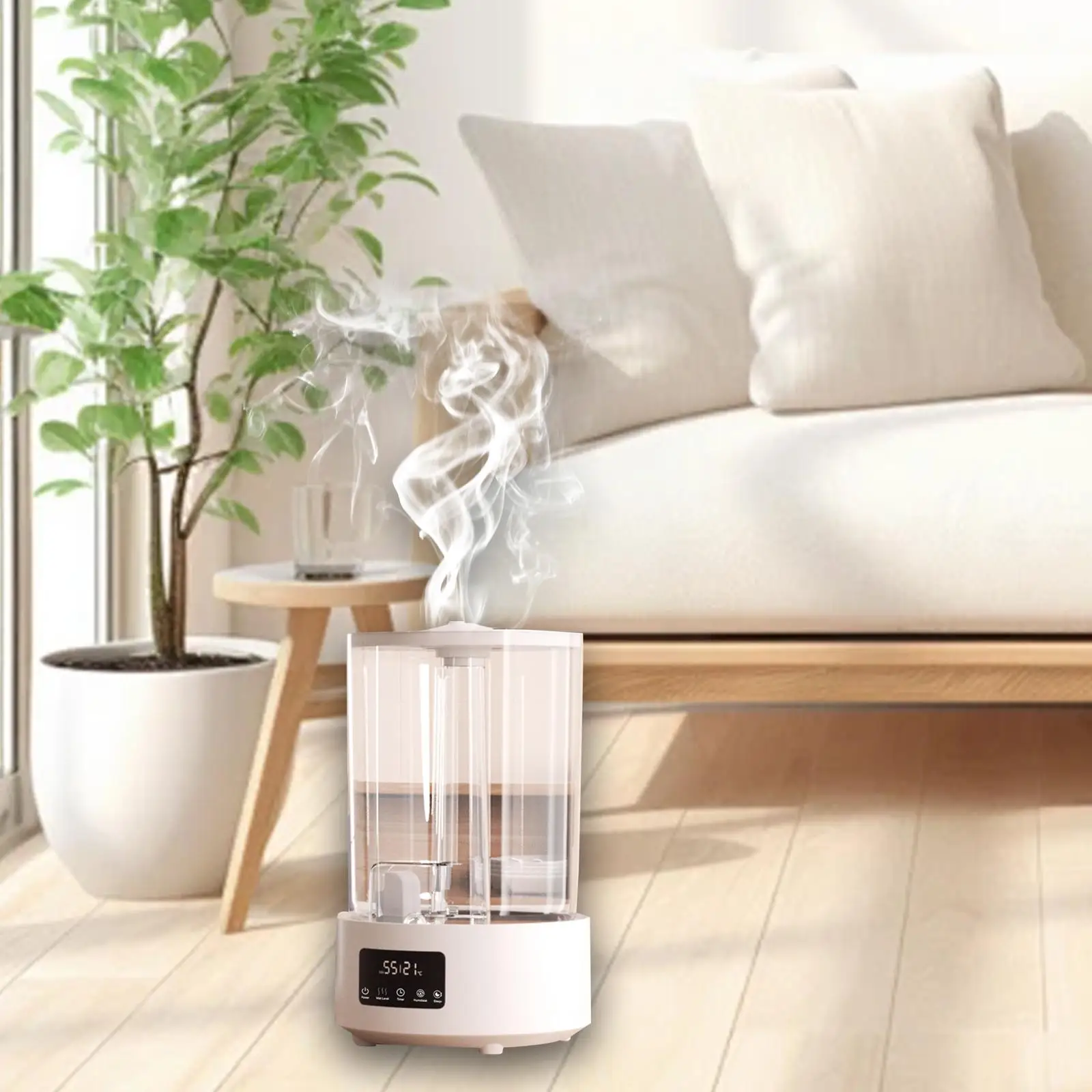 

Air Humidifier Quiet Adjustable Temperature Control Cool Mist Humidifier with Remote Control for Home Yoga Office Bedroom Dorms