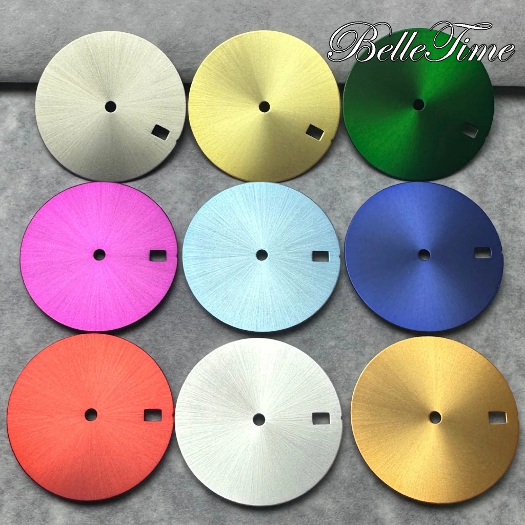 جودة عالية 28.5 مللي متر أمة الله ساعة الطلب أسود فضي أزرق أحمر أخضر برتقالي وردي وجوه تناسب NH35 NH36 حركة الملحقات ﻿