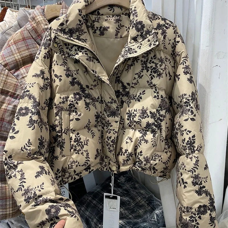 Women's Autumn/Winter Top Coat Cotton Coat Lapel Contrasting Colors Retro Simple Comfortable Casual Design Soft Niche Versatile