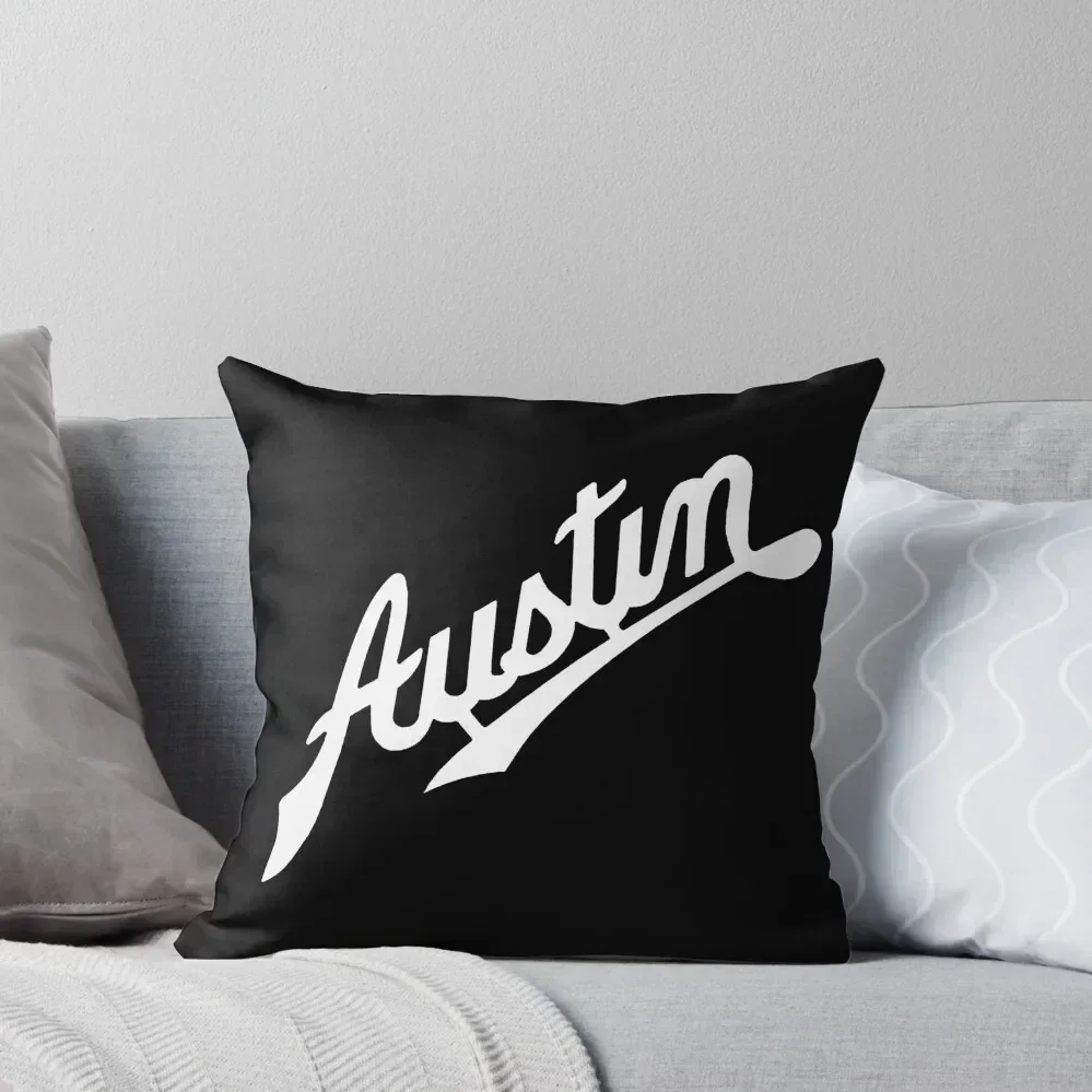 

Vintage Austin car logo in white Throw Pillow pillow pillowcase Decorative Sofa Cushion christmas pillowcases pillow