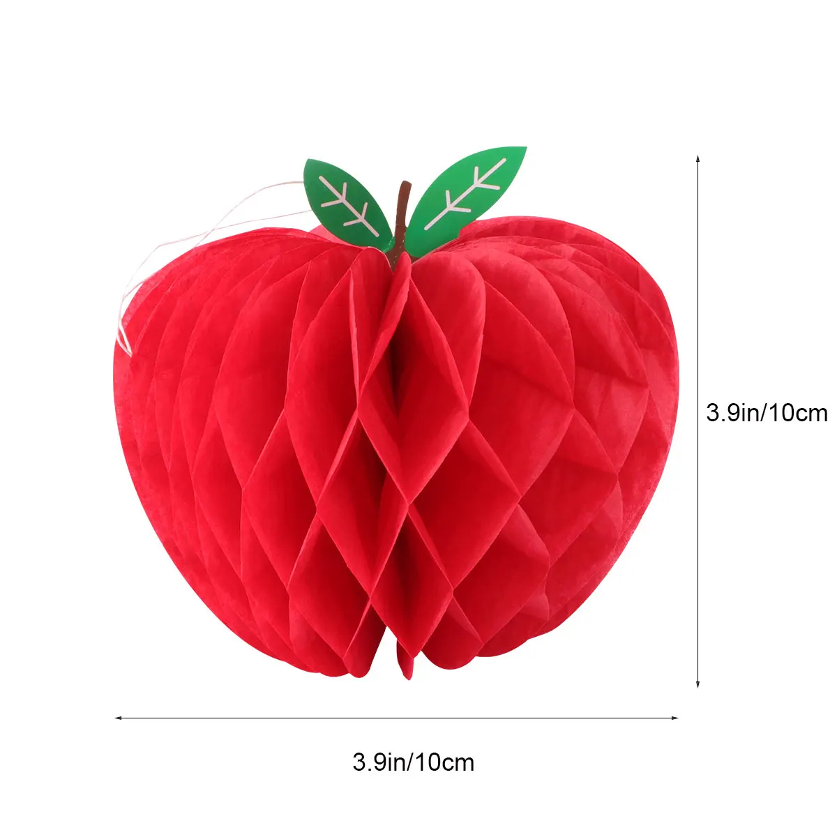 10 pcs Honeycomb Apple Paper Balls Decorations Premium Garland Red Party Supplies Wedding Christmas DIY