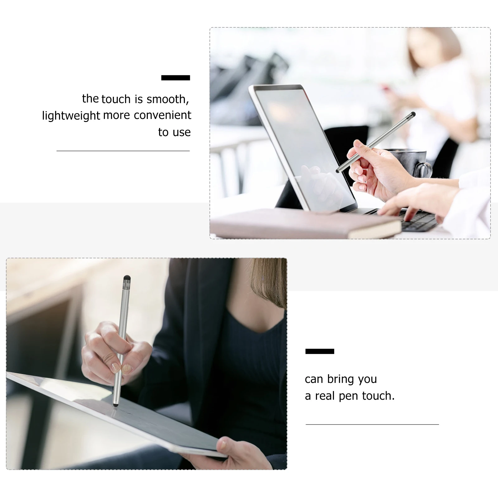 

Universal Stylus Pen with Dual Nibs for Smooth Writing and Drawing Highly Responsive Capacitive Touch Screen Pencil for Mobile