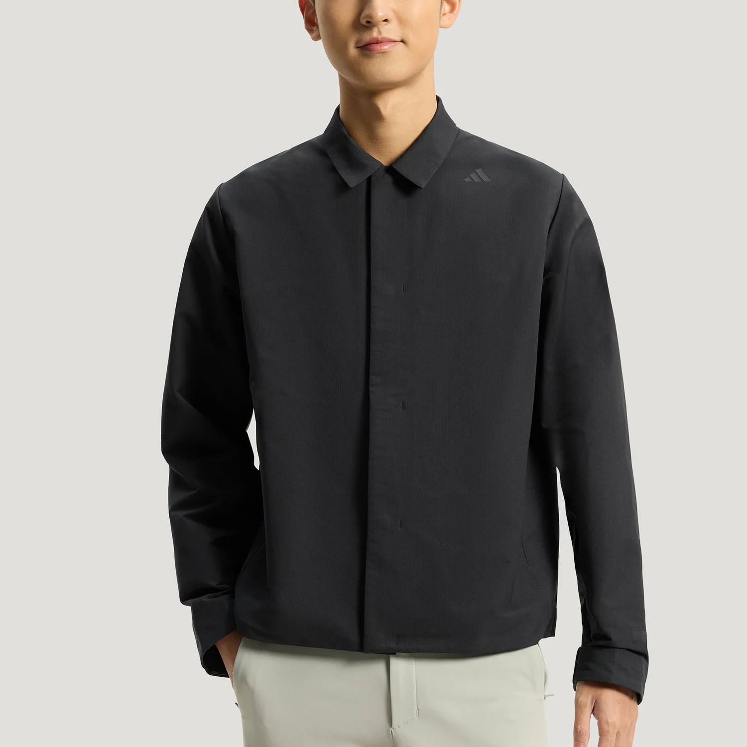 Adidas genuine Musong series new men's black skin friendly jacket jacket KG0840