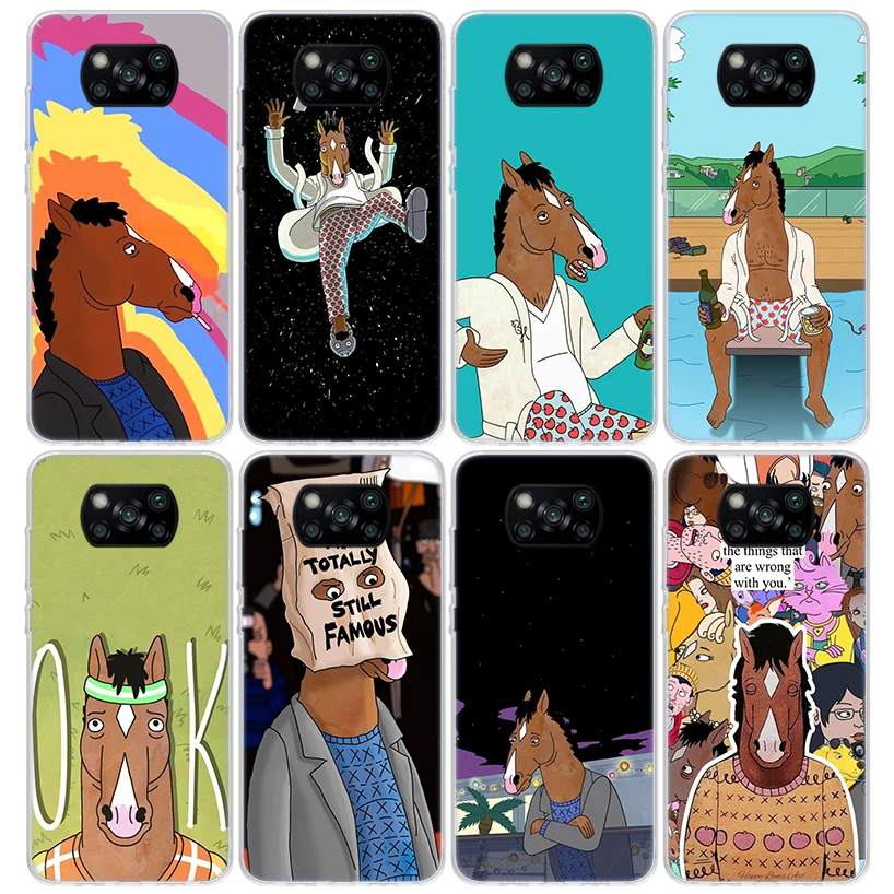 Cartoon B-BoJack Horsemans Phone Case For Xiaomi Mi 12T 11T 10T 9T 12X 11i 12 11 10 9 8 Lite 13 5X 6X A1 A2 A3 CC9 Shell Print F