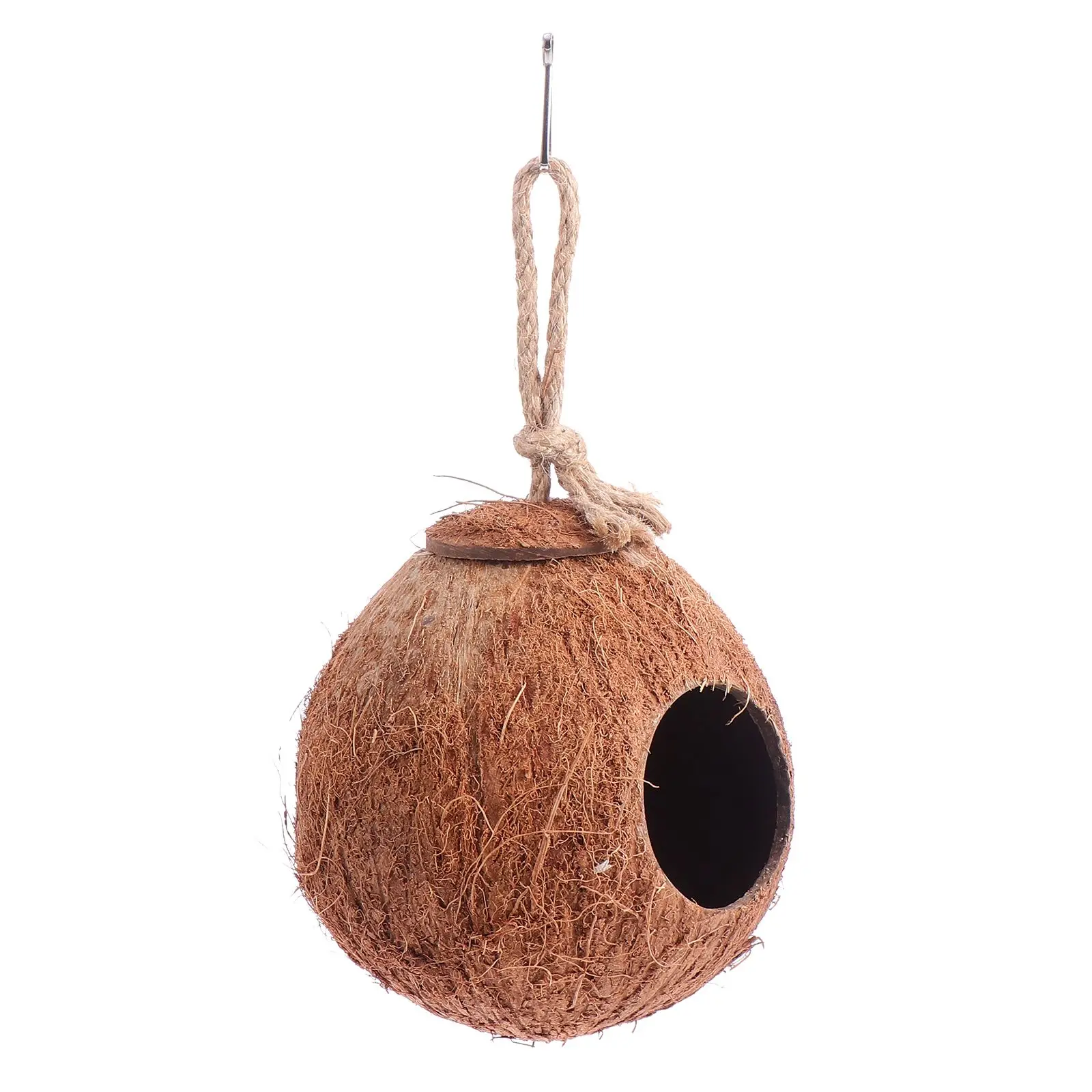 Durable Coconut Shell Bird Nest Pet Shelter House For Garden Cage Hanging Bed Coconut Bird Nest Outdoor Nesting Box Bird Cages
