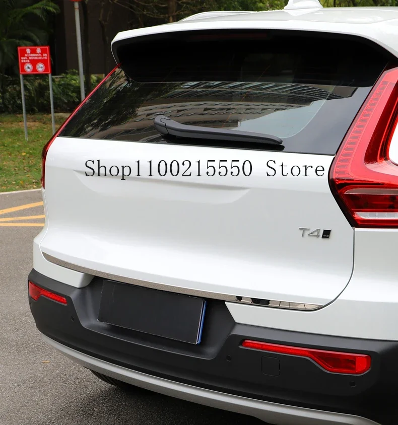 Rear Trunk Door Lid Tail Gate Cover Trim 1PCS Fit For VOLVO XC40 2018 - 2023 Stainless Steel Accessories Tailgate Protect Strip