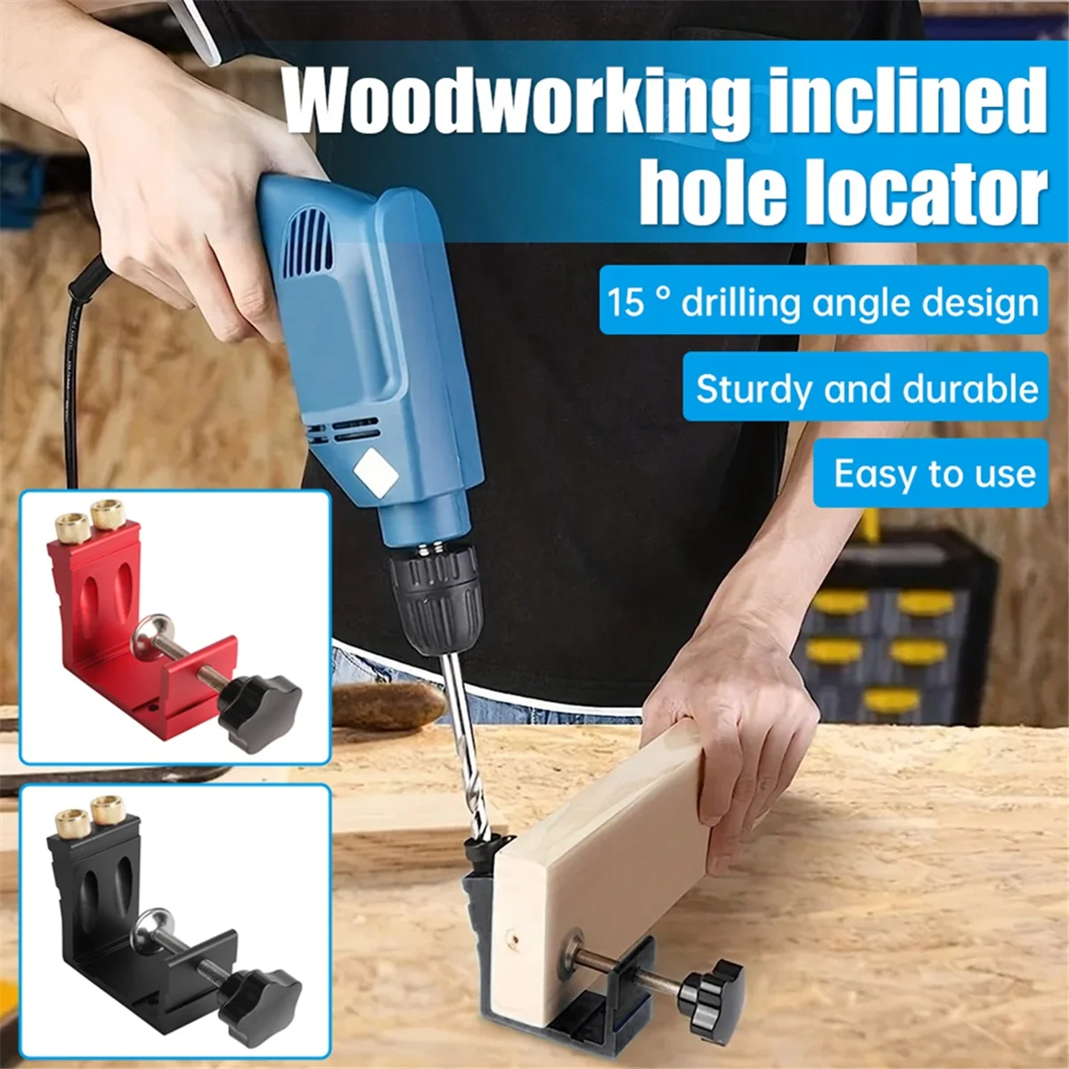 A002 45pcs Hole Jig Kit Dowel Drill Joinery Screw Kit Carpenters Wood Woodwork Guides Joint Angle Tool Carpentry Locator,A
