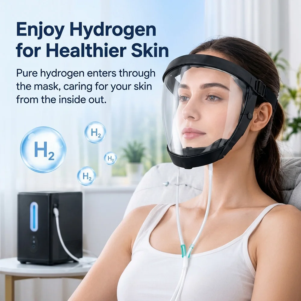 Wasserstoff-Gesichtsmaske H2 Inhalationsmaske für Wasserstoff-Sauerstoff-Generator Gesichtspflege Schönheitspflege Zubehör – Detail 3