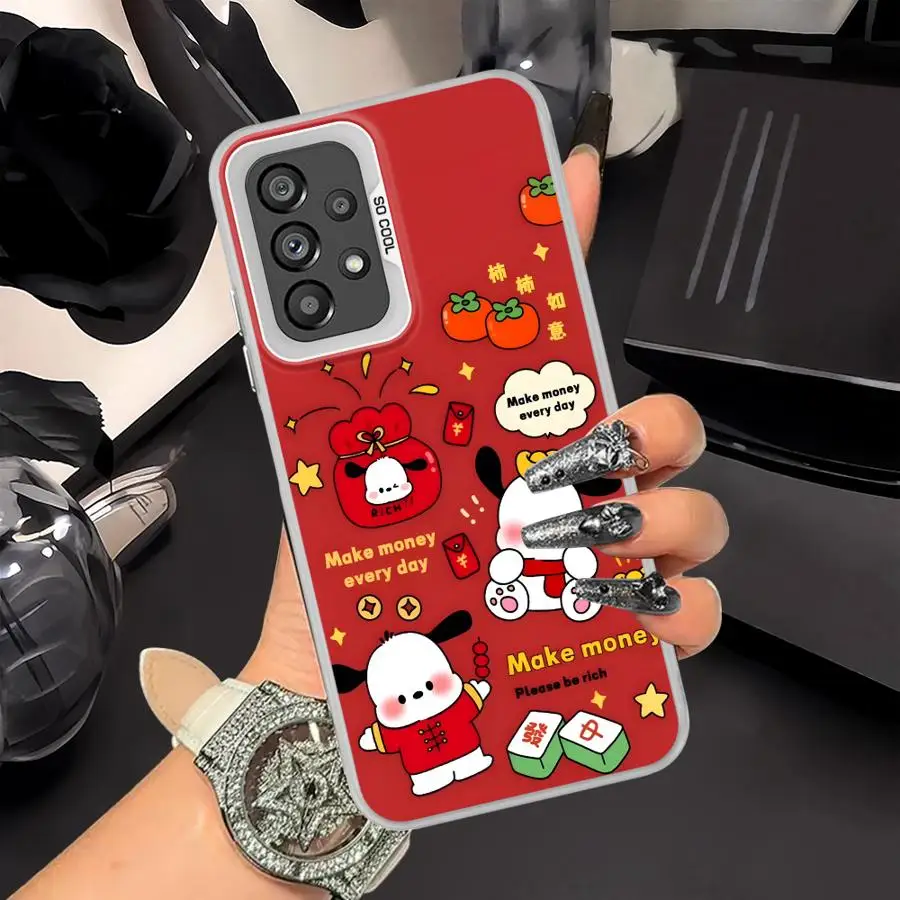 เคสสำหรับ Samsung Galaxy A32 A34 A24 A25 A11 A12 A35 A15 A16 A36 A21s A23 A13 A14 A26 A31 A17 A20s ฝาหลังโทรศัพท์ลายซานริโอ