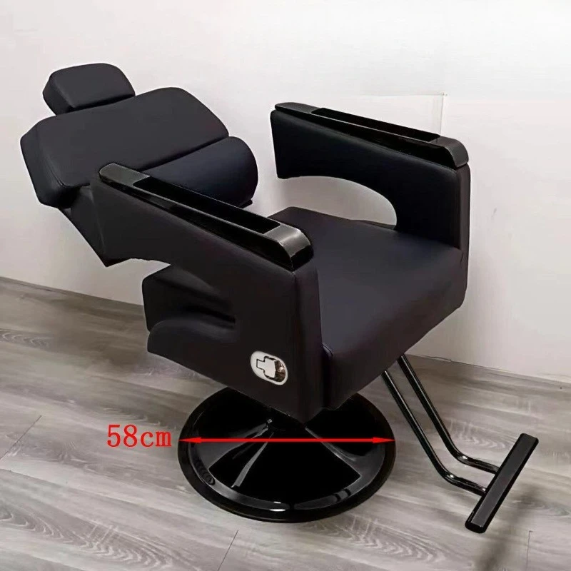 Swivel Professional Barber Chair Barbershop Height Adjustable Salon Chair Movable Folding Poltrona Barbiere Hair Salon Furniture