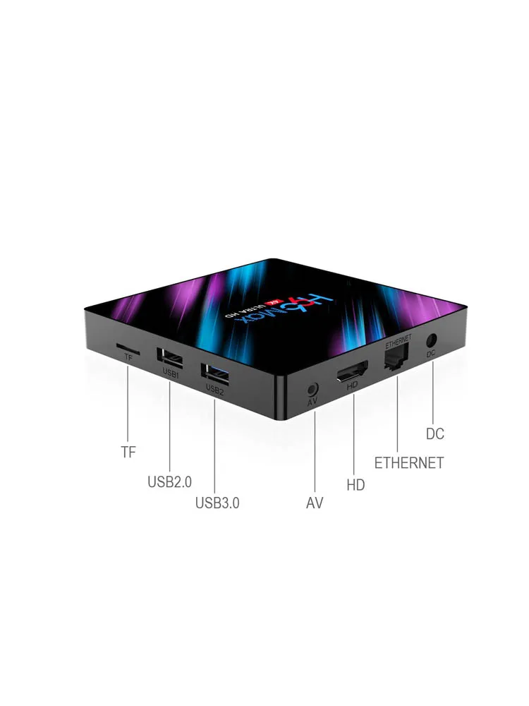 H96 Max RK3318 Quad-Core CPU 4K HD Output Android 10.0 4GB 32GB 2.4G&5G Dual WiFi BT4.0 mediaspeler 100M Ethernet set-top box - afbeelding 2