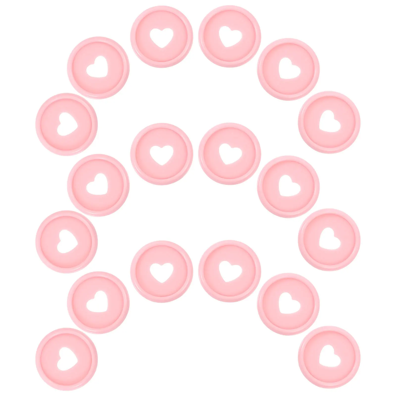 50pcs coeur champignon trou disques de reliure en plastique à feuilles mobiles disques d'expansion pour cahier planificateur classeur bureau école maison
