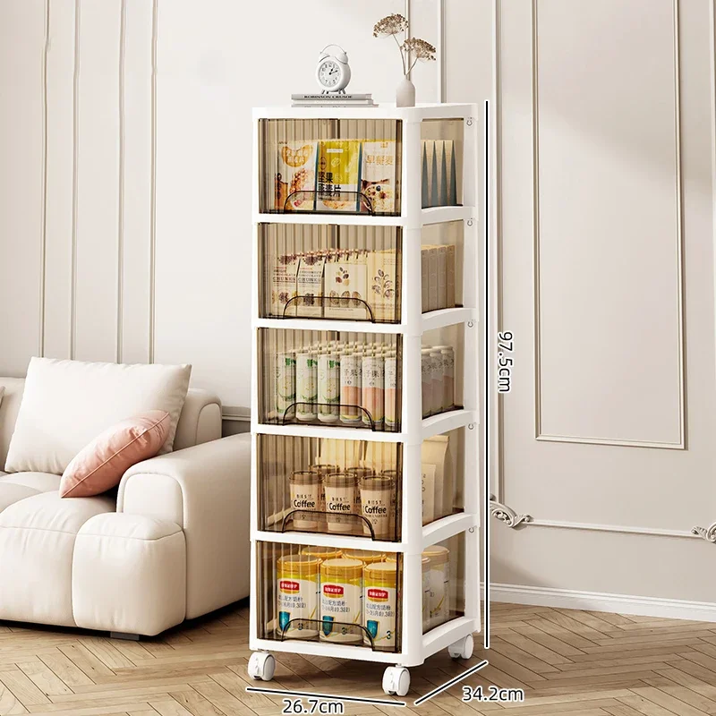 Kitchen Organizers Storage Rack Household Cart with Wheels Multifunctional Home Accessories Mobile Rack Trolley Bookshelf 서빙카트