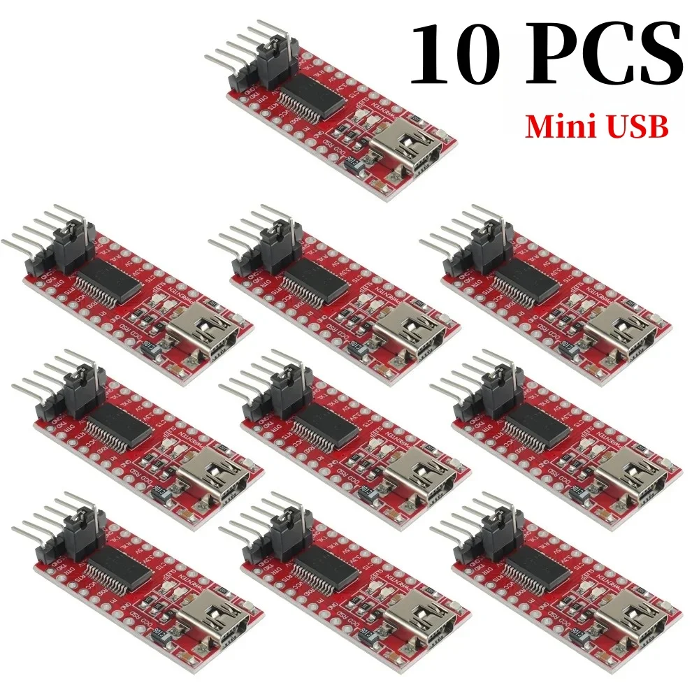 1-10 Stück FT232RL FT232 FTDI USB 3.3V 5.5V zu TTL Serieller Adapter-Modul für Arduino FT232 Pro Mini Port USB zu TTL 232 Typ-C USB