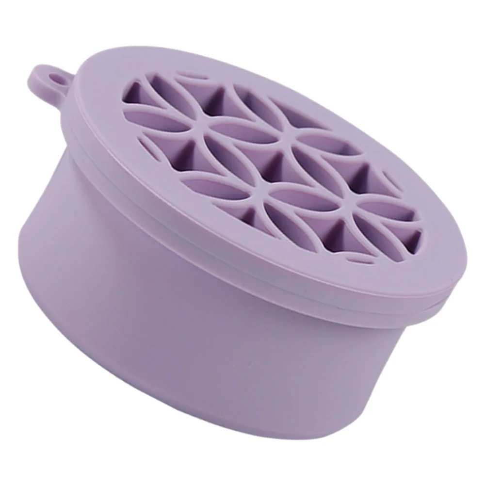 Tigela de limpeza de escova de maquiagem, tapete de limpeza dobrável de silicone, ferramenta eficiente para limpeza de escova, esponja de maquiagem, remoção de sujeira de ovo