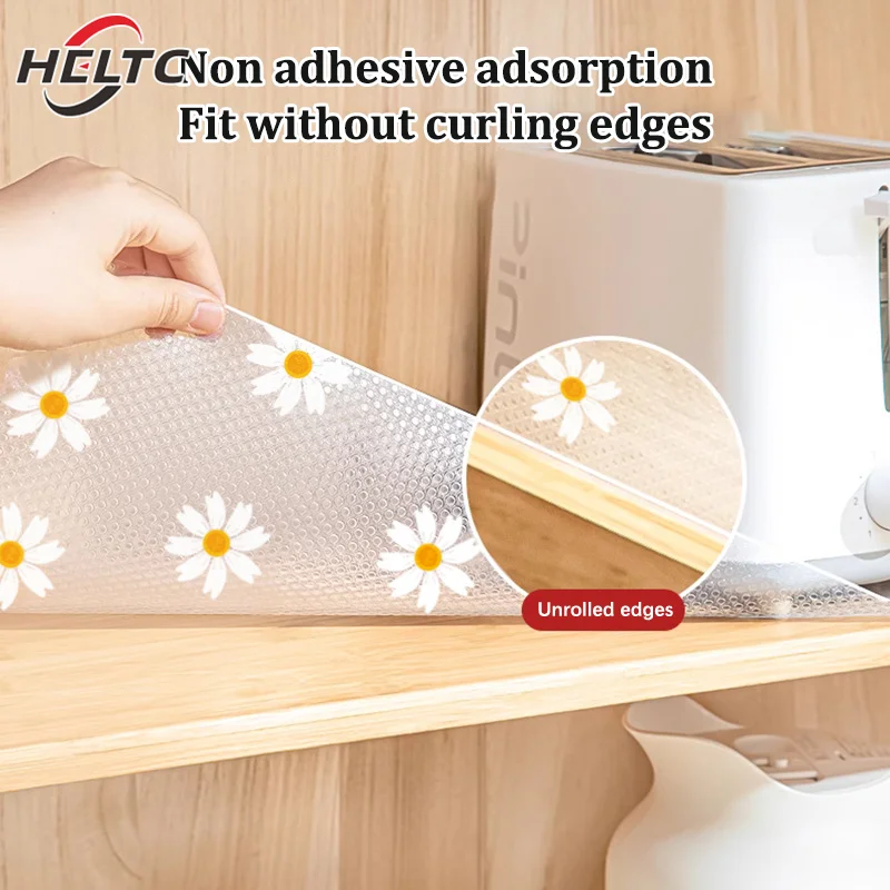 1pcs EVA Cabinet Mat Reusable Drawer Liners Non-slip Refrigerator Mat Fridge Waterproof Moisture-proof Drawer Mat