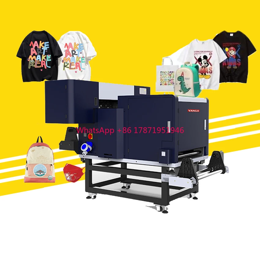 popular t shirt printer 4*I3200 heads dtf printer 60 cm printing printer with shaker all in one