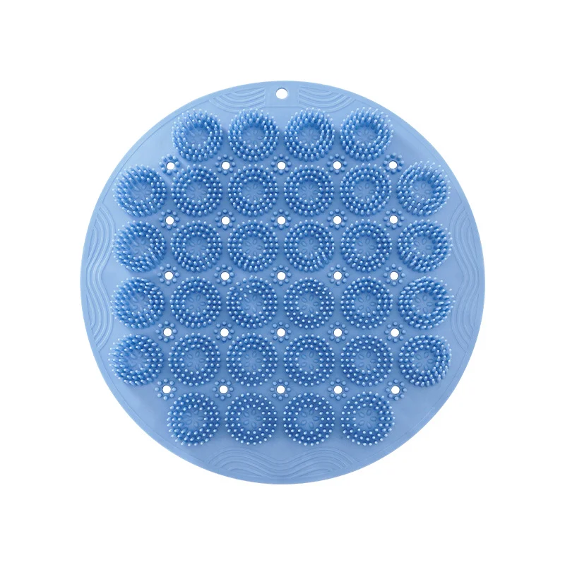 Hot Sale Silicone Bath Brush Suction Cup Wall Mount Body Scrubber Exfoliating Foot Massage Bathroom Shower Accessories