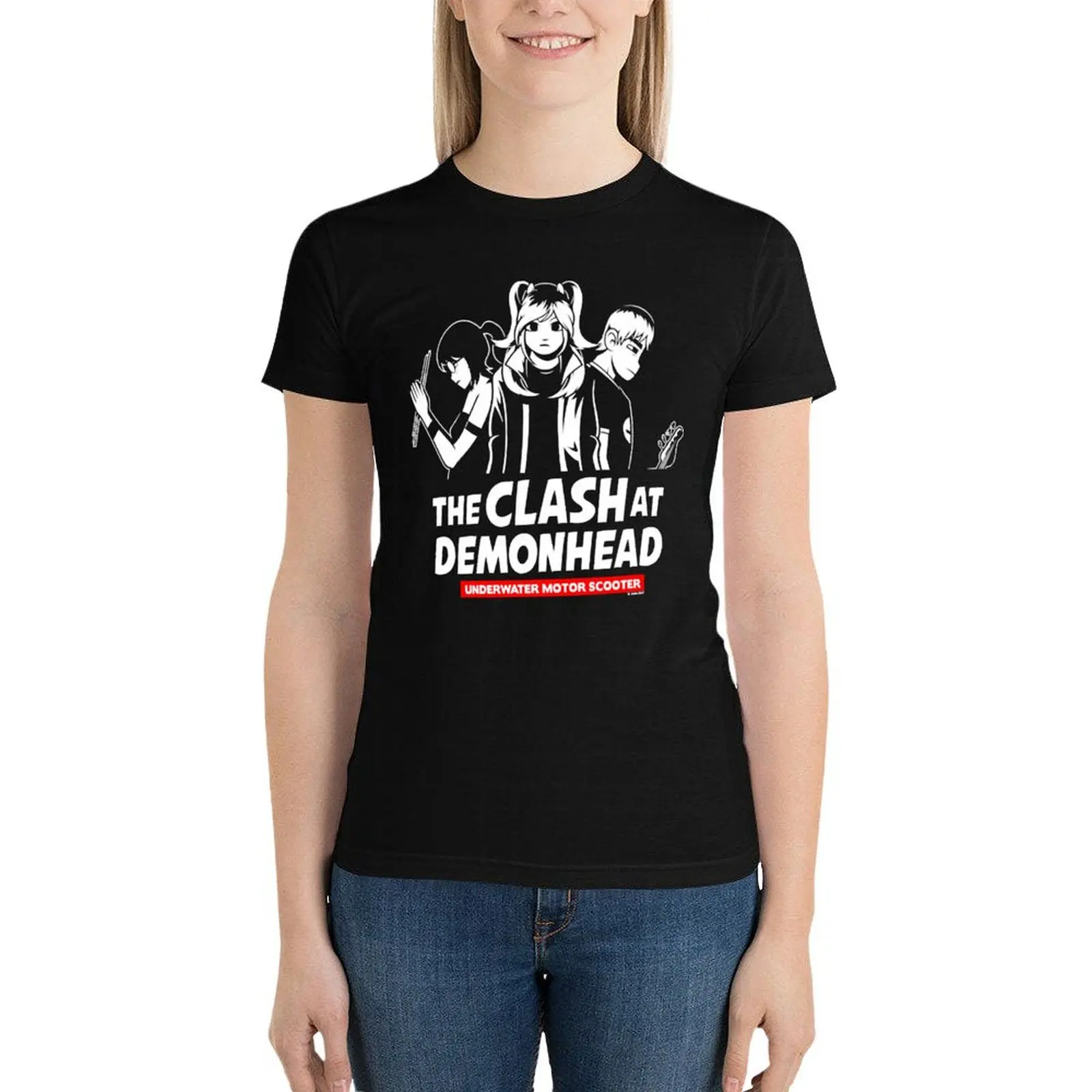 Clash At Demonhead T-Shirt graphics hippie clothes tops Woman clothing