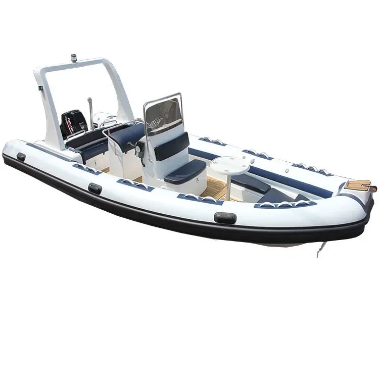 -Профессиональная роскошная надувная лодка премиум-класса из стекловолокна RIB 680, ПВХ для гребли, плавания озера и отдыха на свежем воздухе -Профессиональная роскошная надувная лодка премиум-класса из стекловолокна RIB 680, ПВХ для гребли, плавания озера и отдыха на свежем воздухе