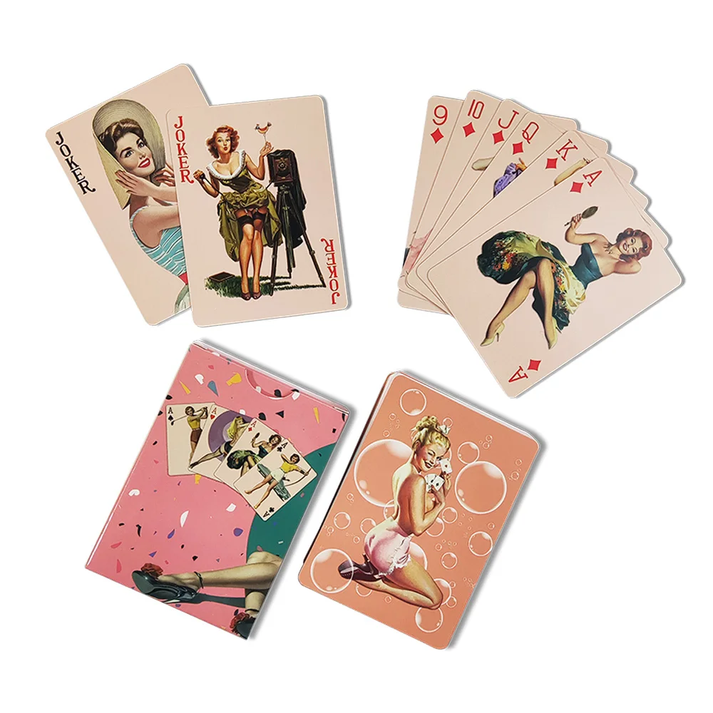 American Vintage Sexy Bikini Beauty Playing Cards Cute Girl Game Playing Cards for Party Entertainment Game Collection