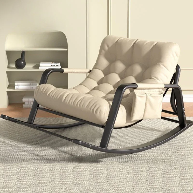 Armchair Metal Chaise Lounge Relaxing Relax Lounger Nordic Rocking Chairs Salon Living Room Chairs Hotel Chair Furniture