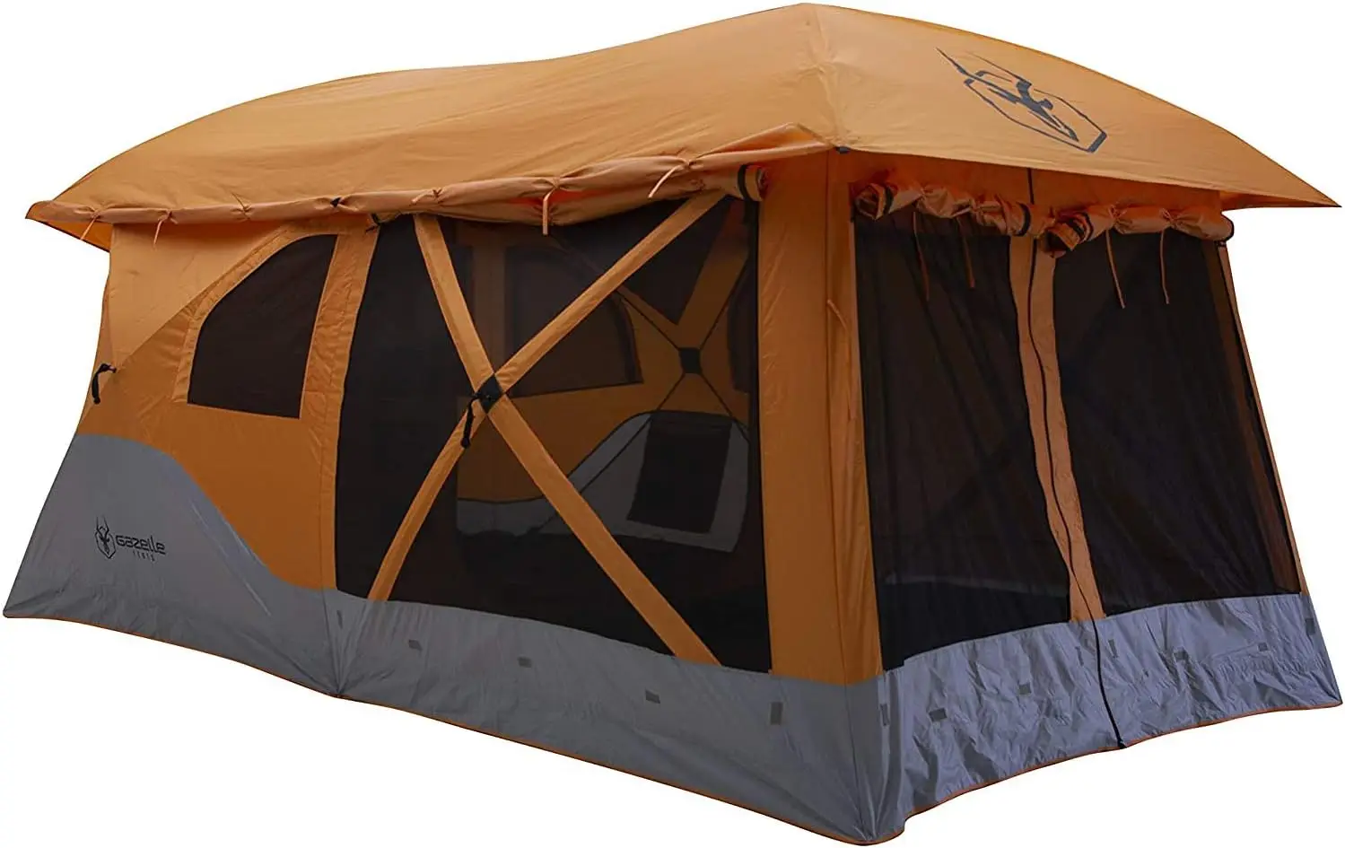 

Gazelle T4 Plus Extra Large 4 to 8 Person Portable Up Outdoor Shelter Camping Hub Tent with Rain Fly & Extended Screened In