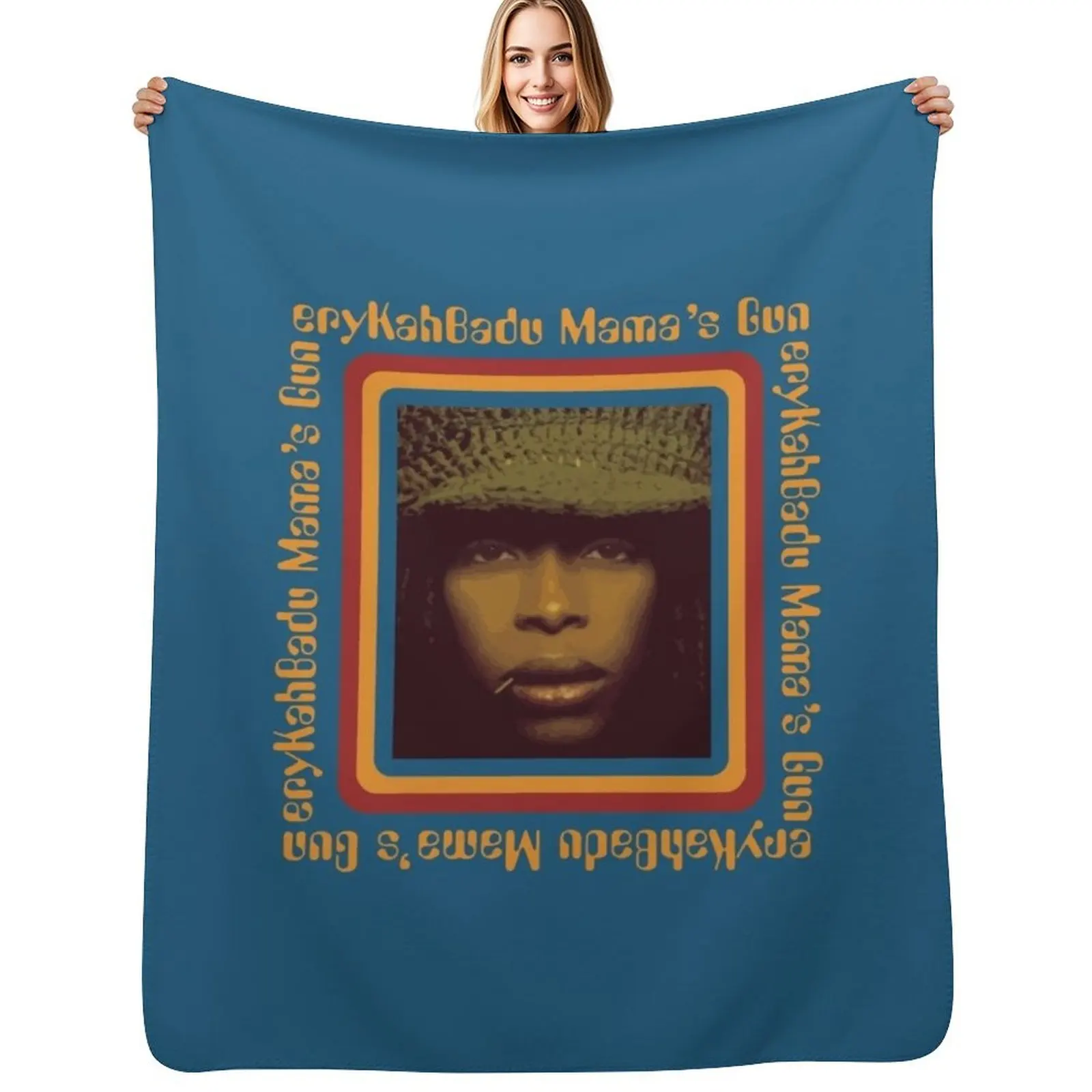

BowersJ Erykah Badu Mama_s Gun Men_s Throw Blanket Luxury Thicken Personalized Gift Decorative Throw Bed covers Blankets