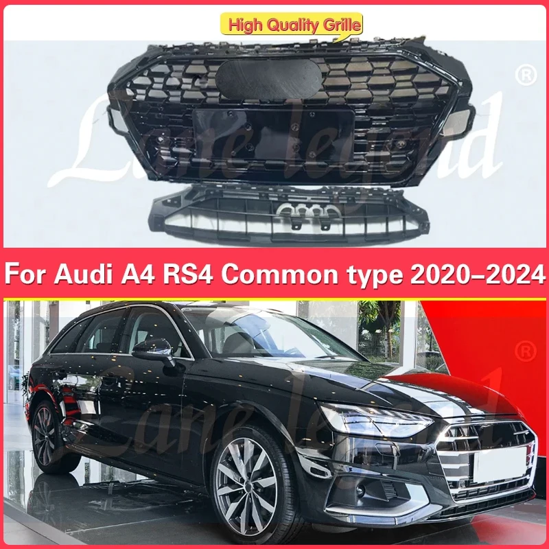 

Centre Panel Upper Grill Honeycomb Front Bumper Grill for Audi A4 S4 2020-2024 Car Accessories Racing Mesh Hex Grille