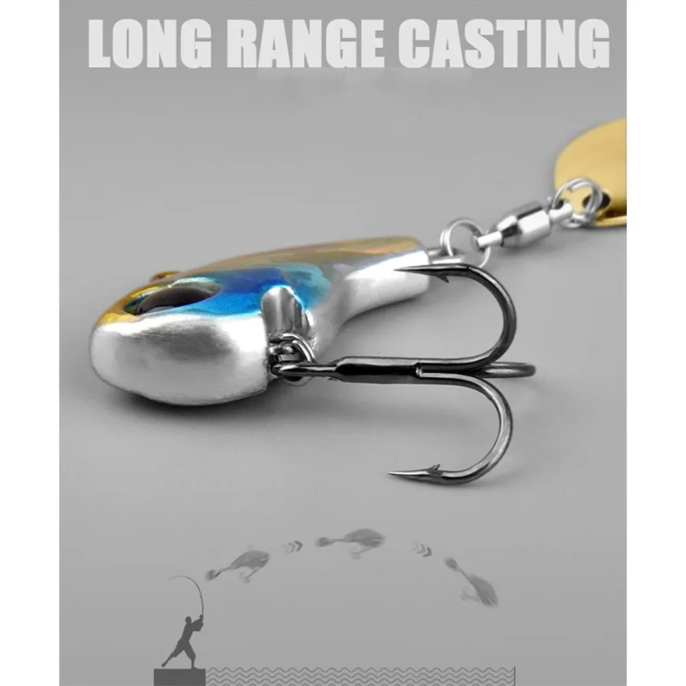 5 قطعة مجموعة طعوم الصيد المتذبذب الدورية المعادن VIB الاهتزاز الطعم سبينر ملعقة تهزهز طعوم البحر الاصطناعي الطعوم الصلبة الترتر معالجة