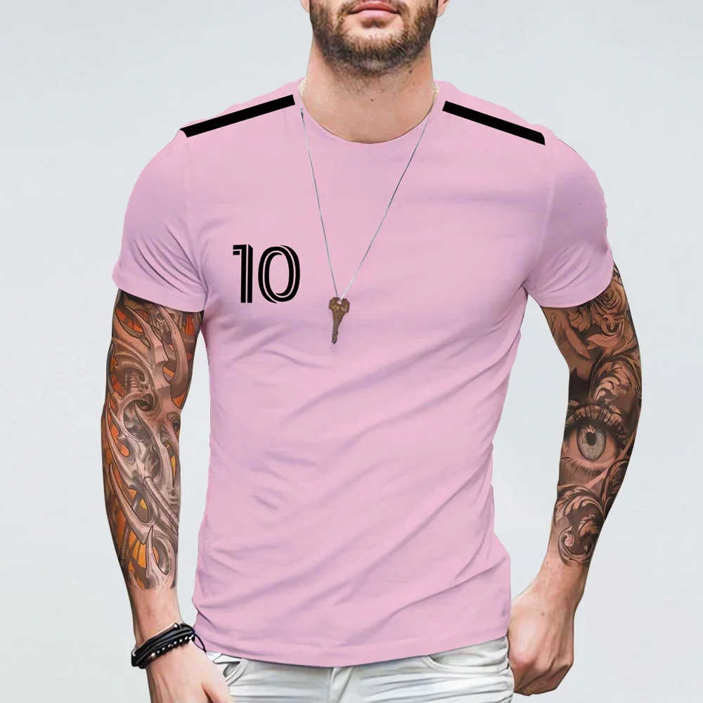 Summer New Fashion Football Fan 10 Characteristic T-shirt DIY Large Short Sleeve Digital 3D Printing Unisex Casual Sportswear Su