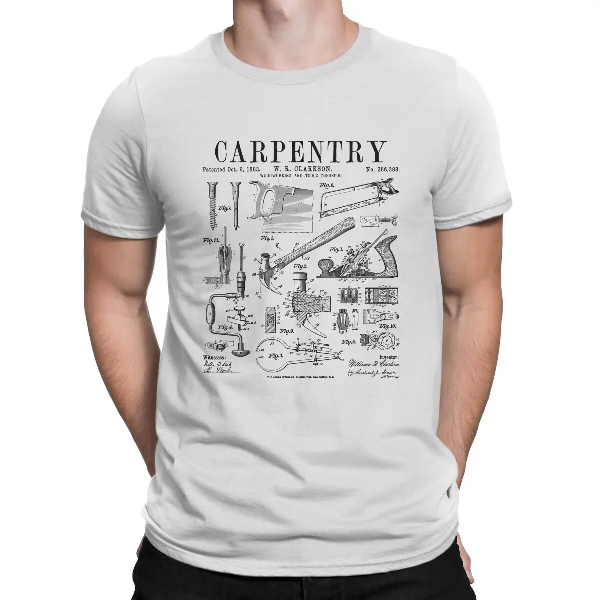 Carpenter Men's T Shirt Woodworking Humorous Tee Shirt Short Sleeve Round Neck T-Shirts Pure Cotton New Arrival Clothes