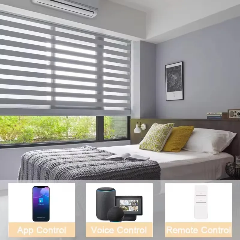 Factory Direct Price America Market Multi-color Selection And Multi-Function Cordless Style Zebra Blinds For House