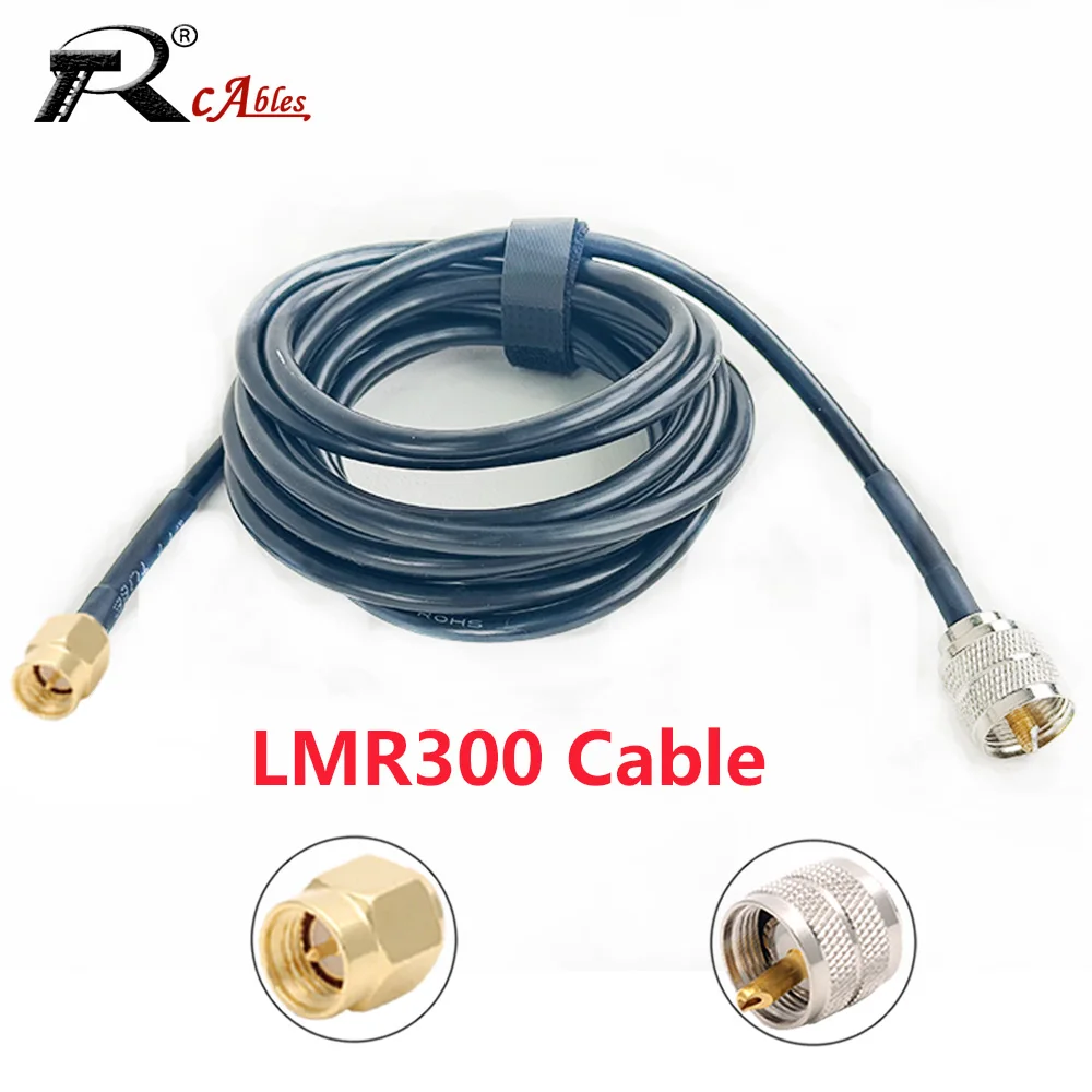 

PL259 UHF Male SO239 UHF Female to SMA Male Female Connector 50-5 RF Coaxial LMR300 Cable UHF to SMA RF Adapter Cable Low Loss