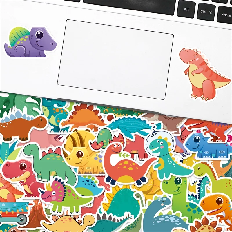 10/30/50PCS Cartoon Dinosaur PVC Sticker Aesthetic DIY Decoration Scrapbooking Korean Stationery School Supplies for Kids