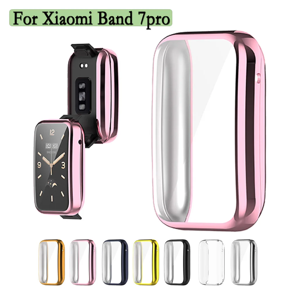 TPU Case For Xiaomi Band 7pro Screen Cover Durable And Soft Watch Protective Shell With Screen Protector