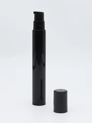 10PCS 15ml Black PS Airless Lotion Pump Bottle 1/3oz Refillable Mini Beauty Airless Cream shampoo Container with Clear Cover