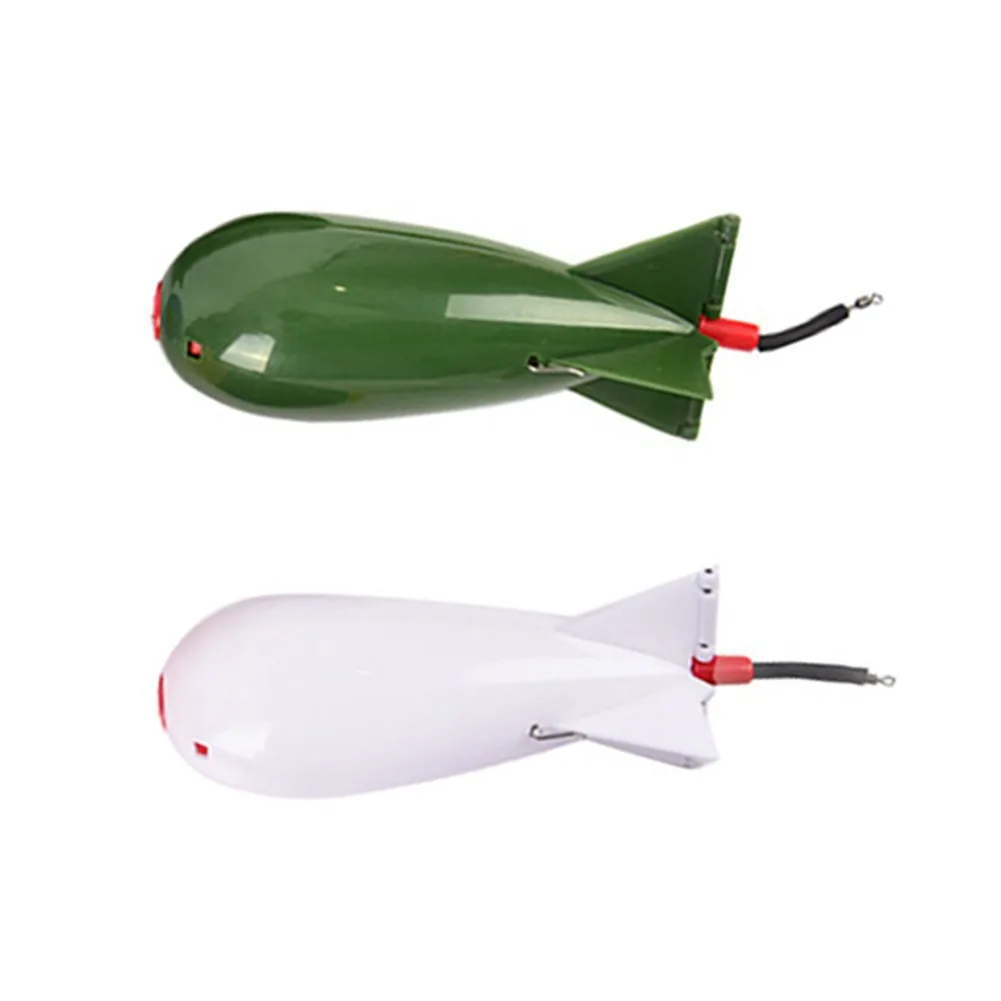 

Carp Fishing Rocket Feeder Spod Bomb Float Lure Bait Holder Pellet Rocket Feeder Green/White 3 Style To Choose For Any Bait