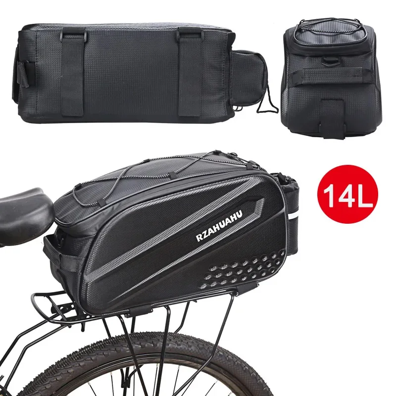 Mountain Bike Seat Pannier Pack Luggage Cycling Bag Rear Pannier Trunk Pouch Portable Waterproof Cycling Elements