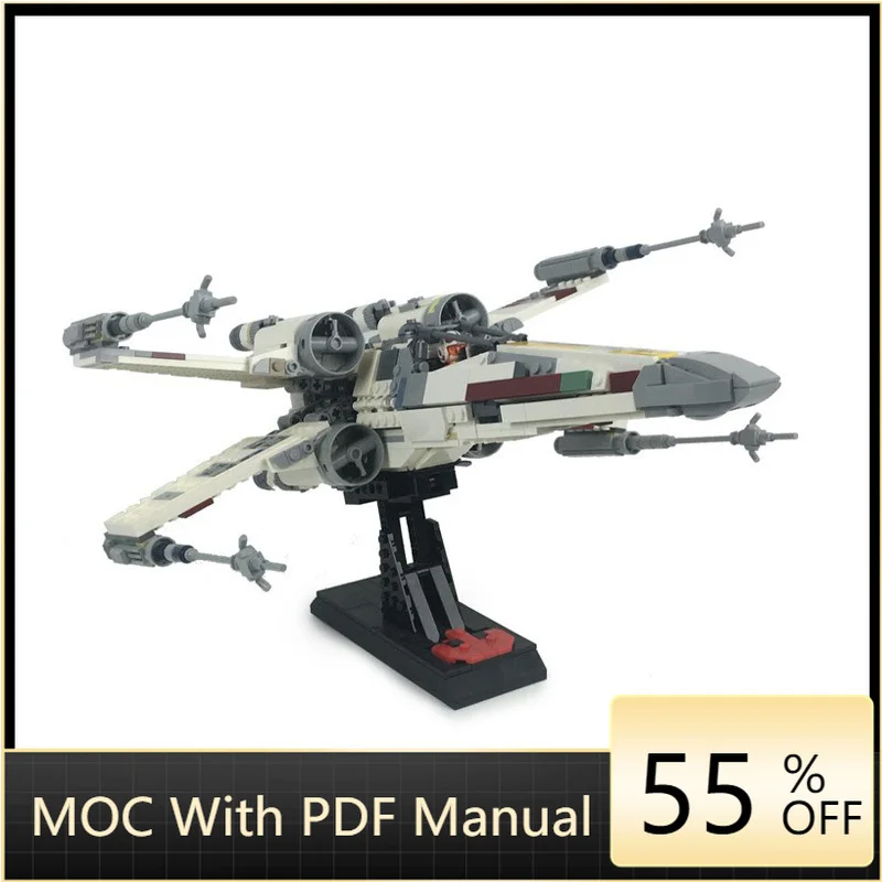 

1009 детали MOC Battle T-65X крыло Starfighter DIY модель креативные строительные блоки кирпичи сборка игрушки подарки на день рождения и Рождество