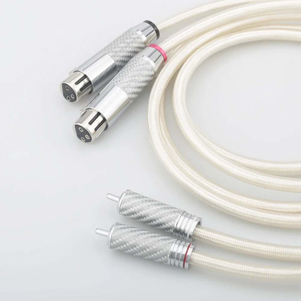 Высокое качество A26 пара посеребренный RCA-XLR сбалансированный женский аудио соединительный кабель HIFI аналоговый кабель