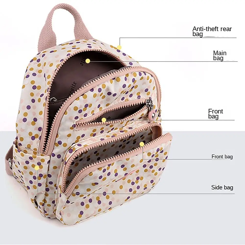 Large Capacity Backpack Lightweight Nylon Printing School Bags Waterproof Student Bag Travel Sports